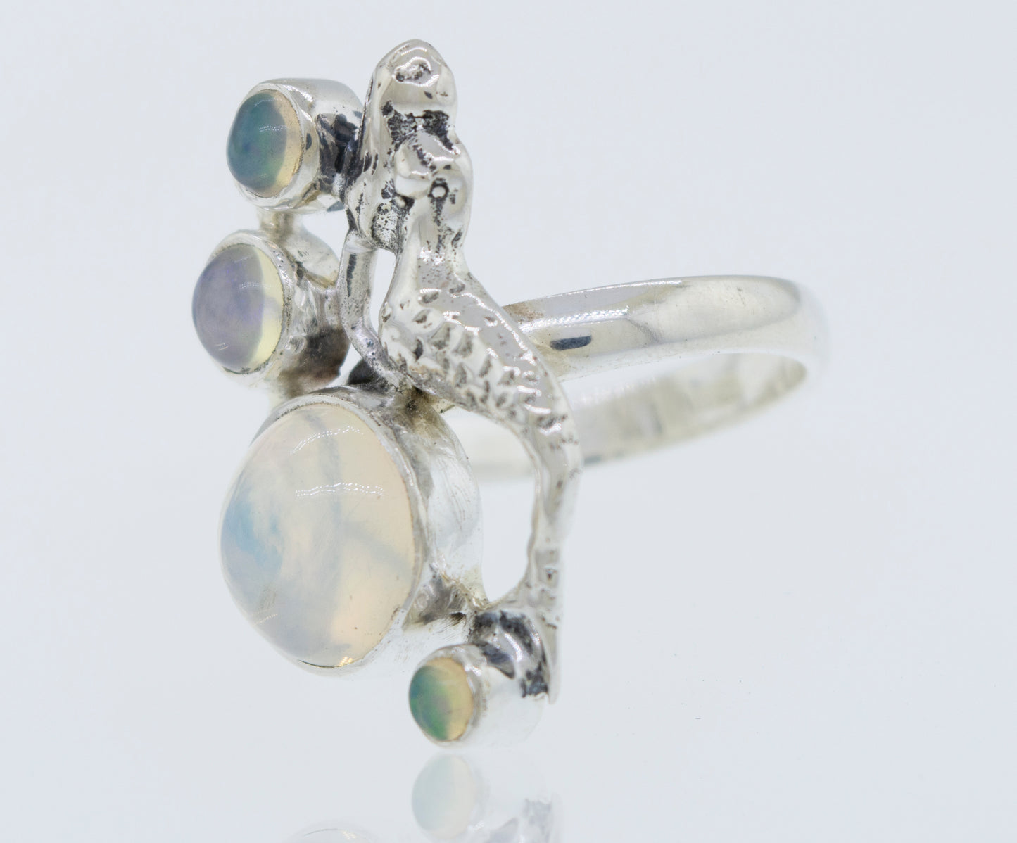 
                  
                    A stunning Mermaid Ring with Ethiopian Opal, adorned with a mesmerizing Ethiopian opal.
                  
                