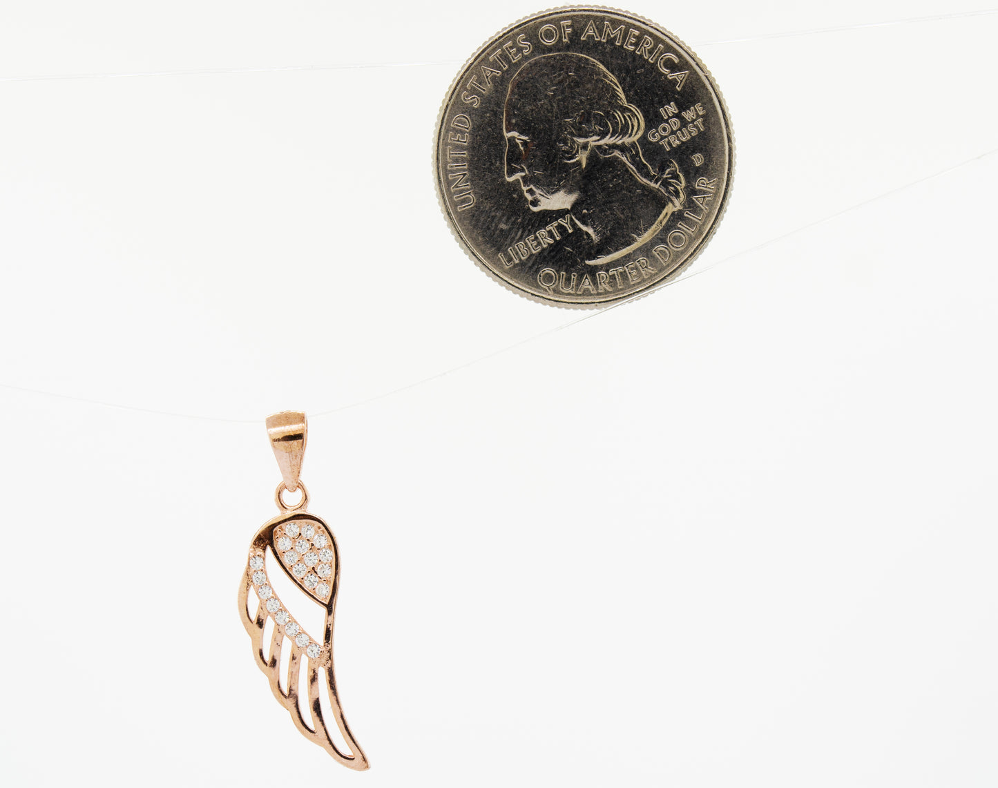 
                  
                    Cubic Zirconia Feather Shaped Pendant
                  
                