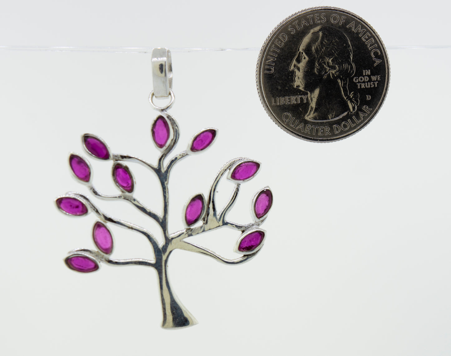 
                  
                    A Super Silver Tree of Life pendant with Stone Leaves.
                  
                
