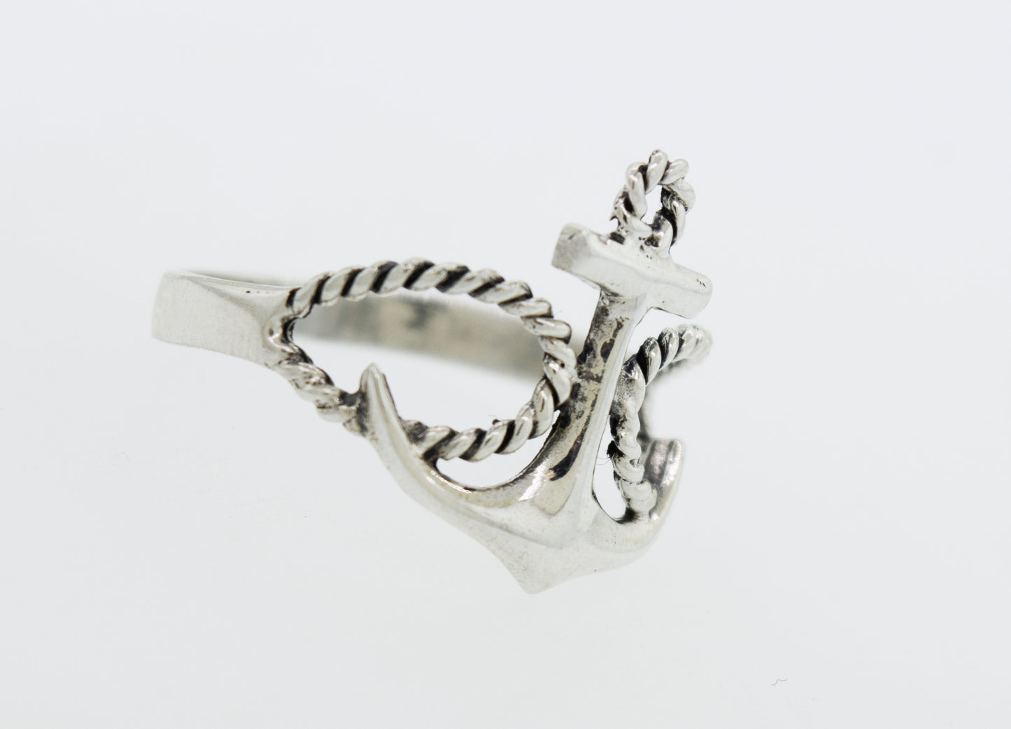 
                  
                    A Super Silver Sterling Silver Anchor Ring.
                  
                