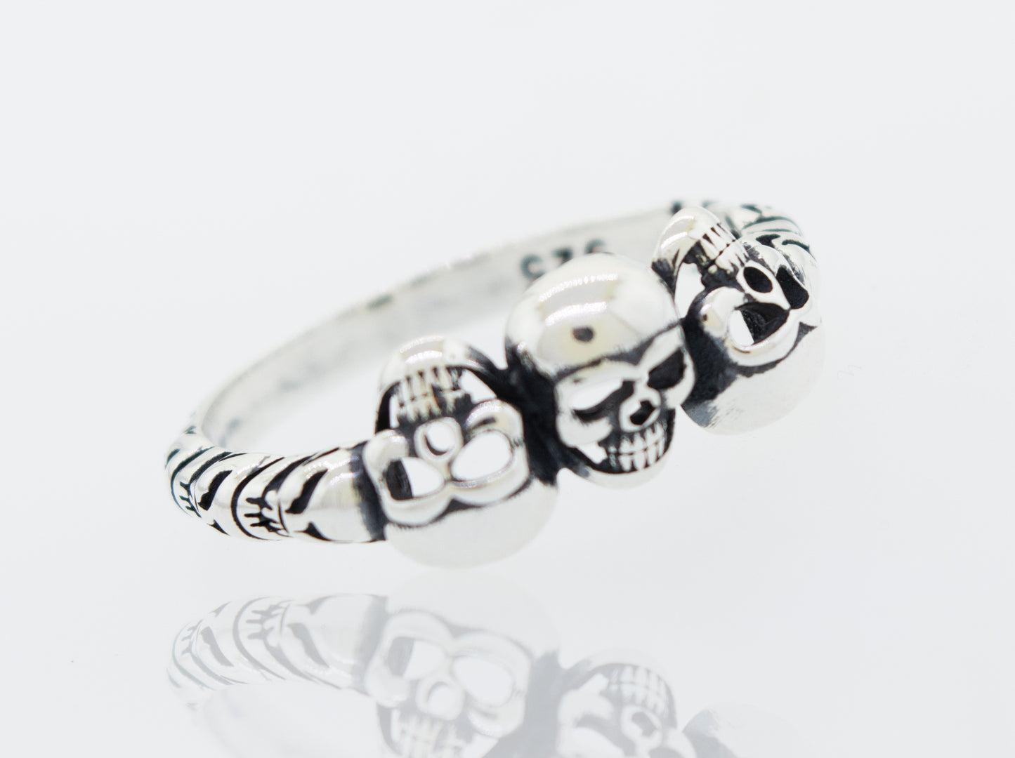 A Three Skulls Ring, ideal for men.