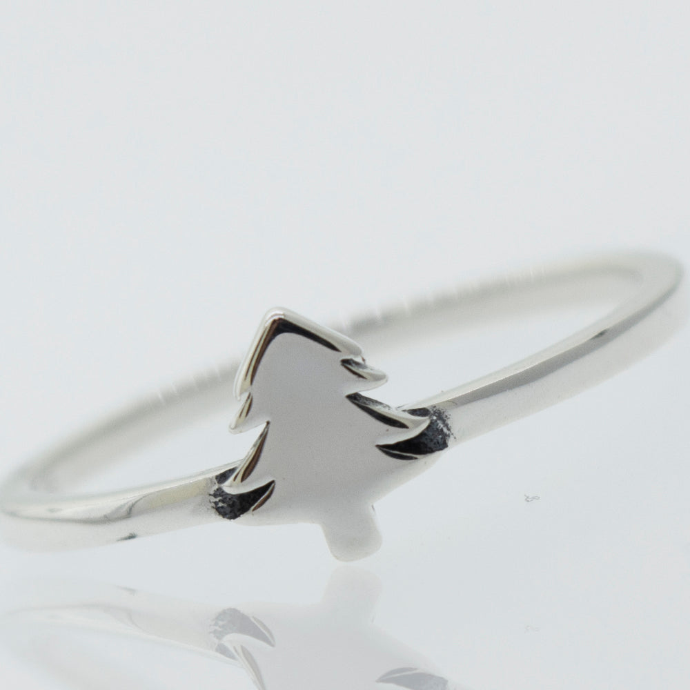 A Silver Tree Ring, showcasing the beauty of nature.