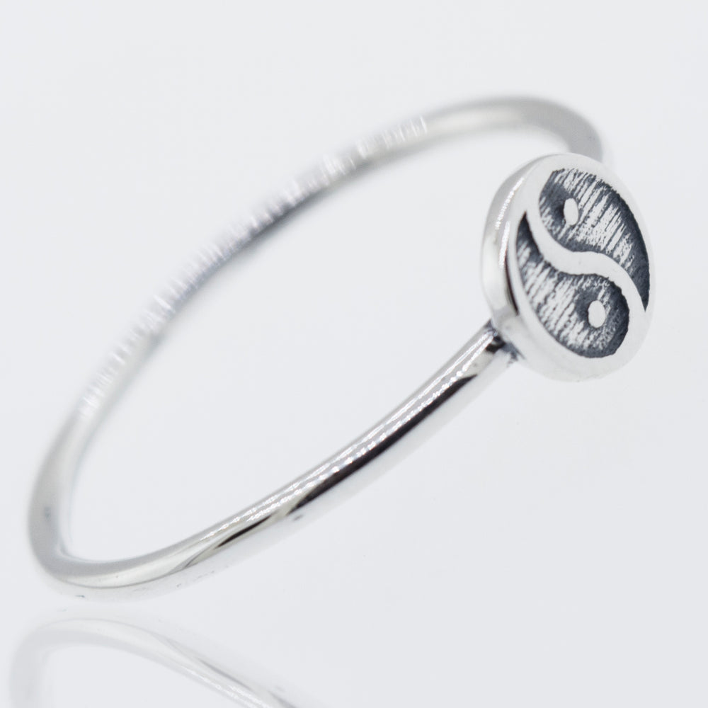 
                  
                    A Super Silver 925 Sterling Silver ring with an oxidized yin-yang symbol.
                  
                