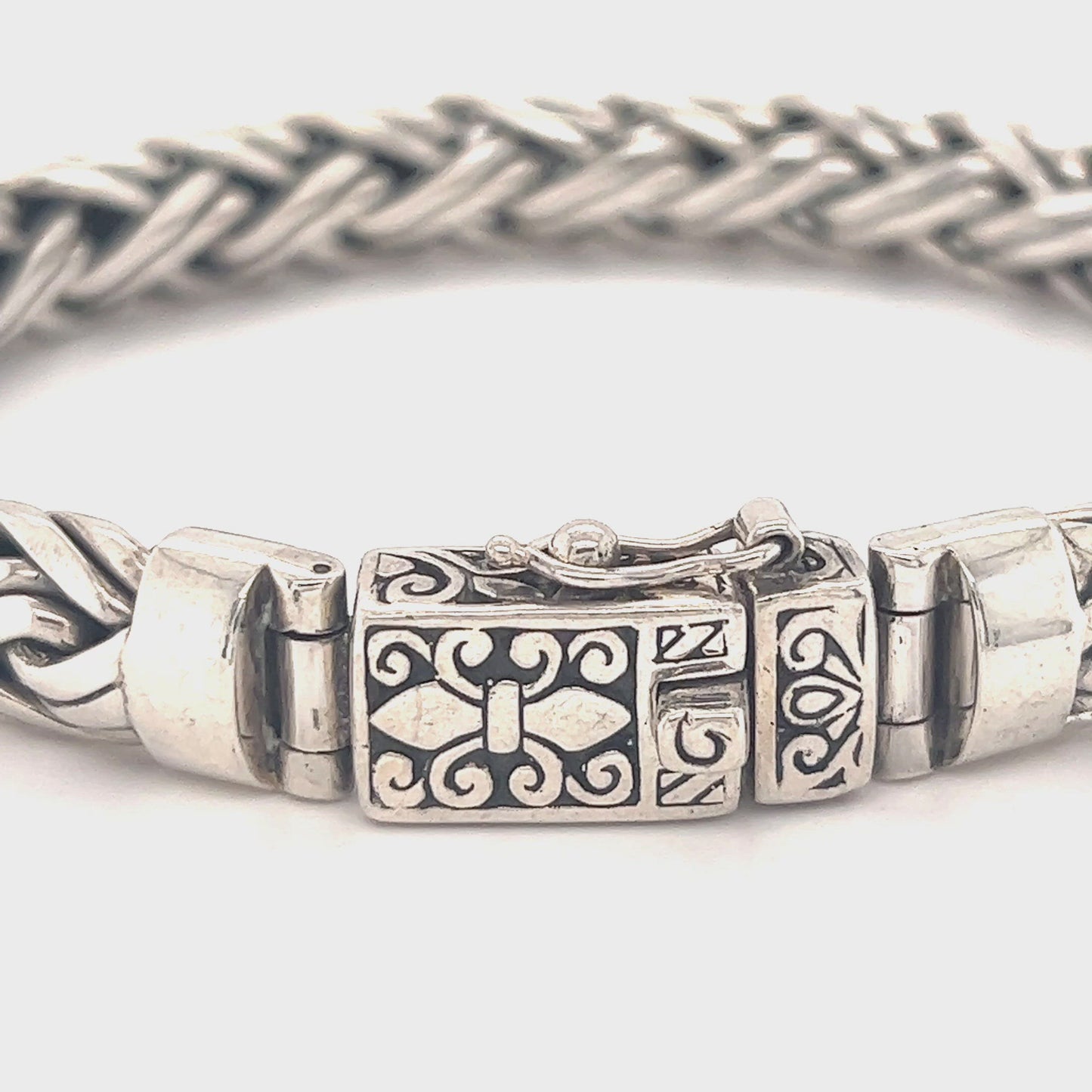 
                  
                    Load and play video in Gallery viewer, Heavy Sterling Silver Braided Bracelet
                  
                