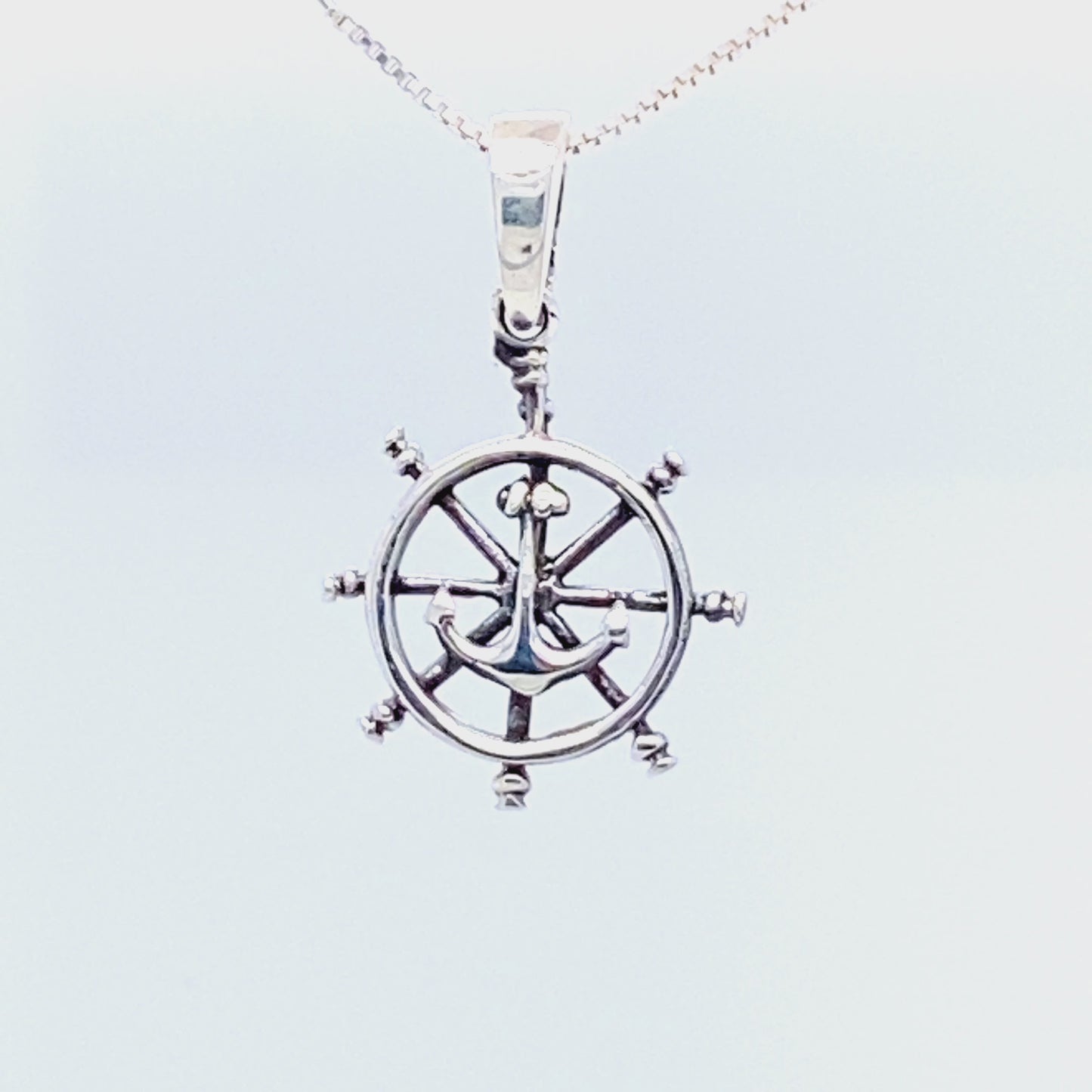 
                  
                    Load and play video in Gallery viewer, Ships Wheel Charm with Anchor
                  
                