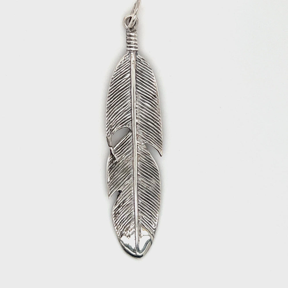 
                  
                    Load and play video in Gallery viewer, Medium Size Feather Pendant
                  
                