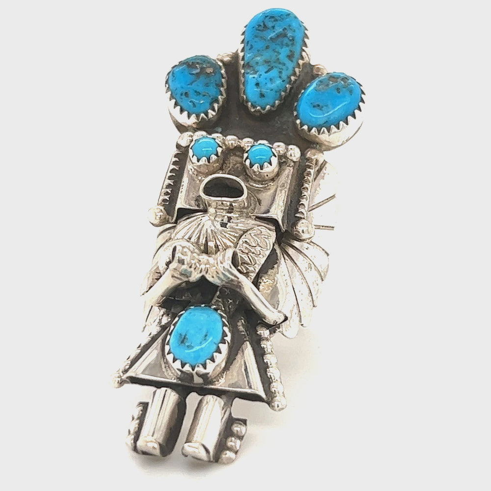 
                  
                    Load and play video in Gallery viewer, Stunning Turquoise Kachina Ring
                  
                