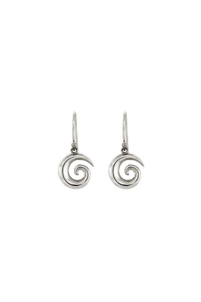 
                  
                    A pair of Super Silver Silver Swirl Earrings with a beautiful spiral swirl design.
                  
                