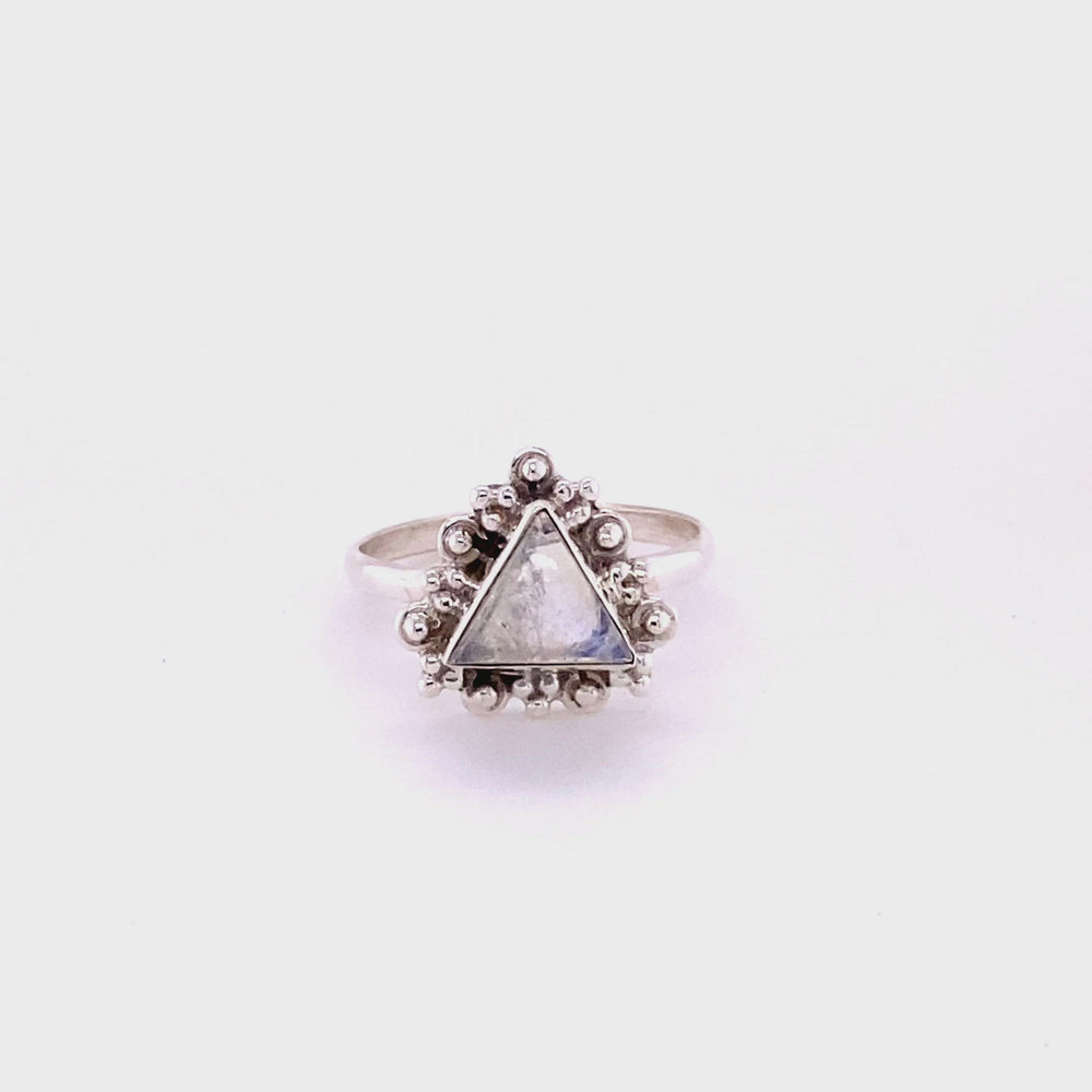 
                  
                    Load and play video in Gallery viewer, Delicate Gemstone Triangle Ring
                  
                
