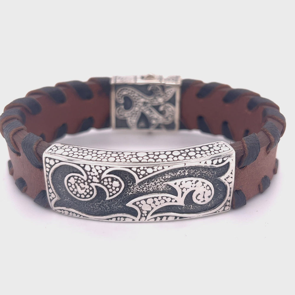 
                  
                    Load and play video in Gallery viewer, Tribal Leather Bracelet
                  
                
