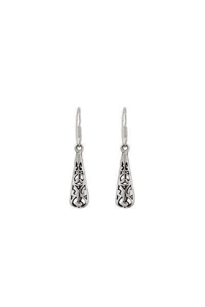 A pair of Super Silver Bali Style Teardrop Earrings with a timeless elegance.
