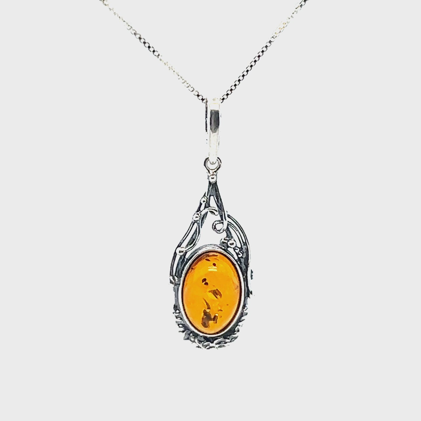 
                  
                    Load and play video in Gallery viewer, Antique Style Amber Pendant
                  
                