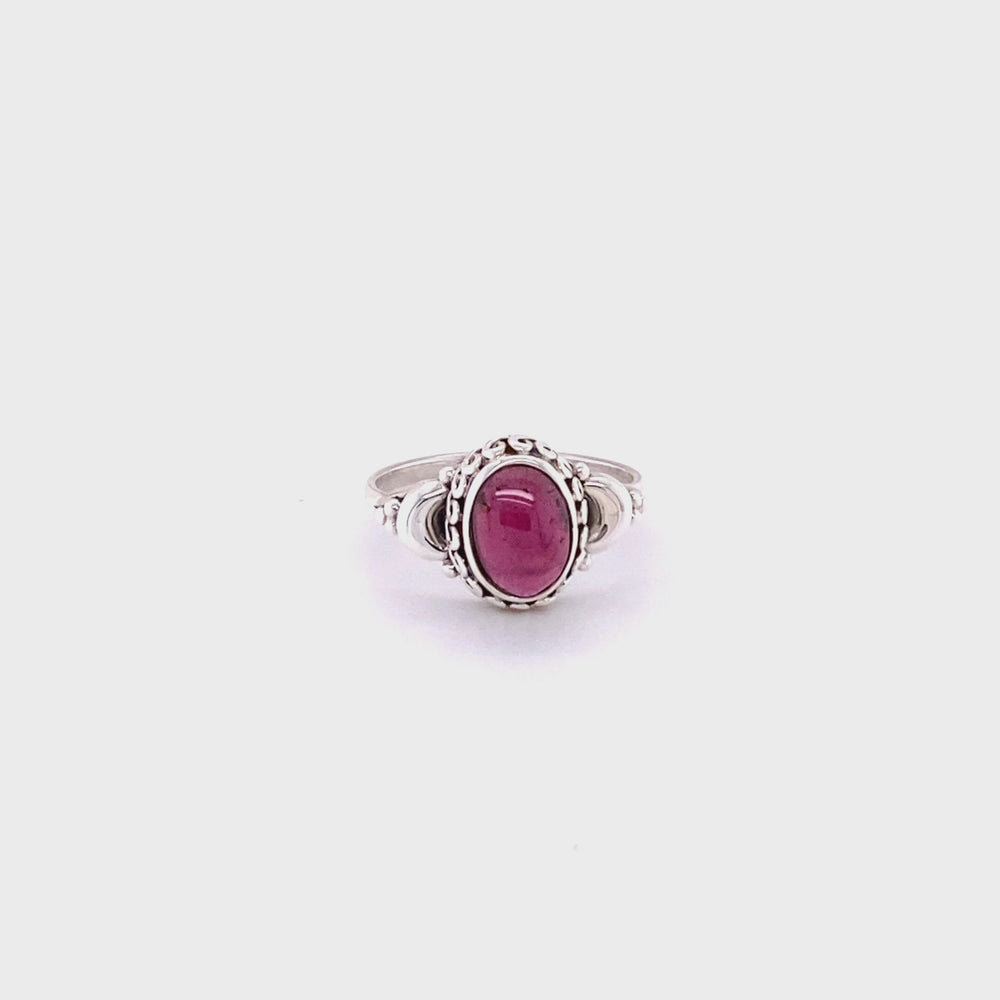 
                  
                    Load and play video in Gallery viewer, Beautiful Oval Gemstone Ring with Small Moons
                  
                