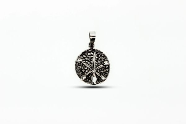 
                  
                    A Super Silver Sand Dollar Pendant with Textured Finish, perfect for beach lovers.
                  
                