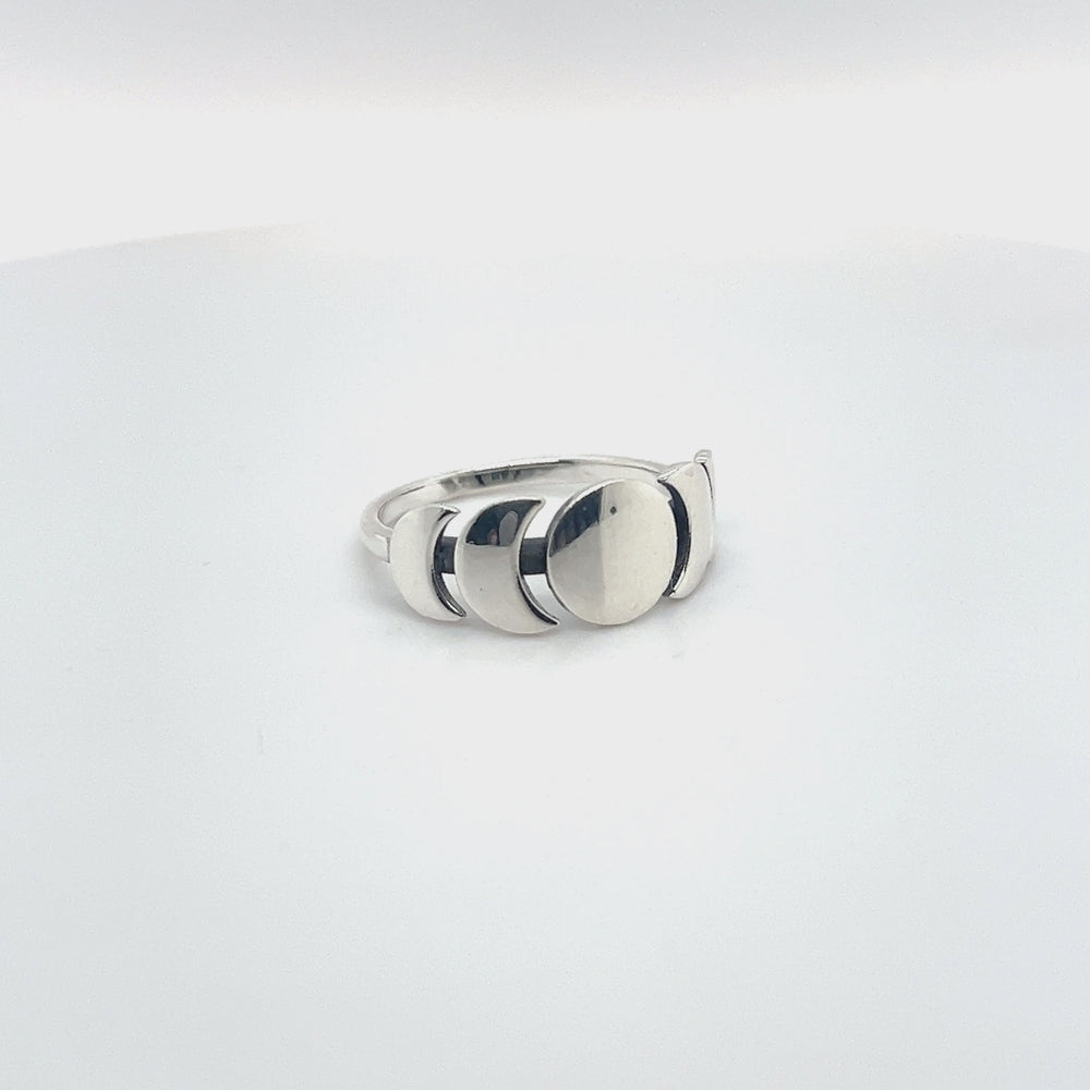 
                  
                    Load and play video in Gallery viewer, Brilliant Moon Phase Ring
                  
                