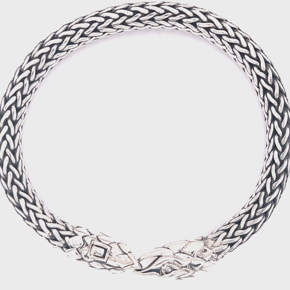 
                  
                    Load and play video in Gallery viewer, Heavy Braided Bracelet with Eagle Clasp
                  
                