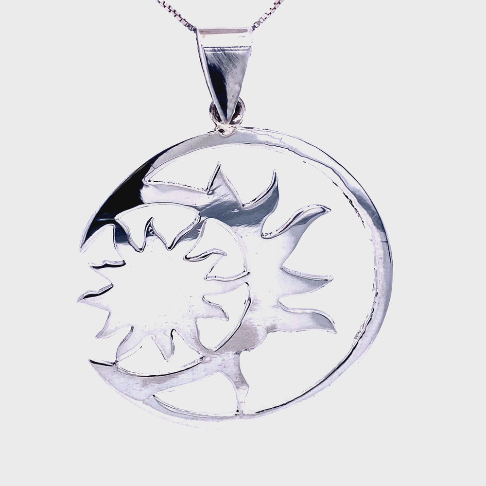 
                  
                    Load and play video in Gallery viewer, Brilliant Sun in Moon Pendant
                  
                