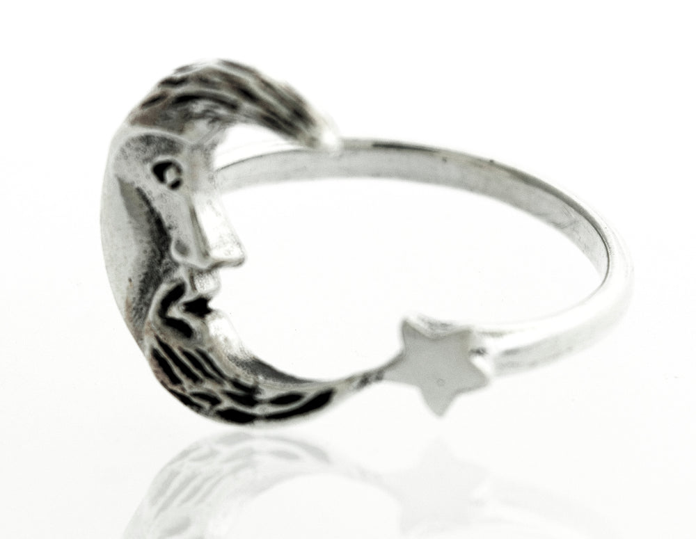 
                  
                    Crescent Moon And Star Ring
                  
                