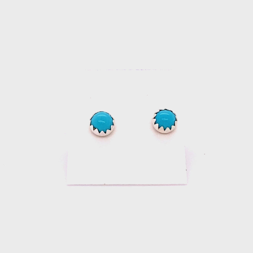 
                  
                    Load and play video in Gallery viewer, Turquoise Stud Earrings
                  
                
