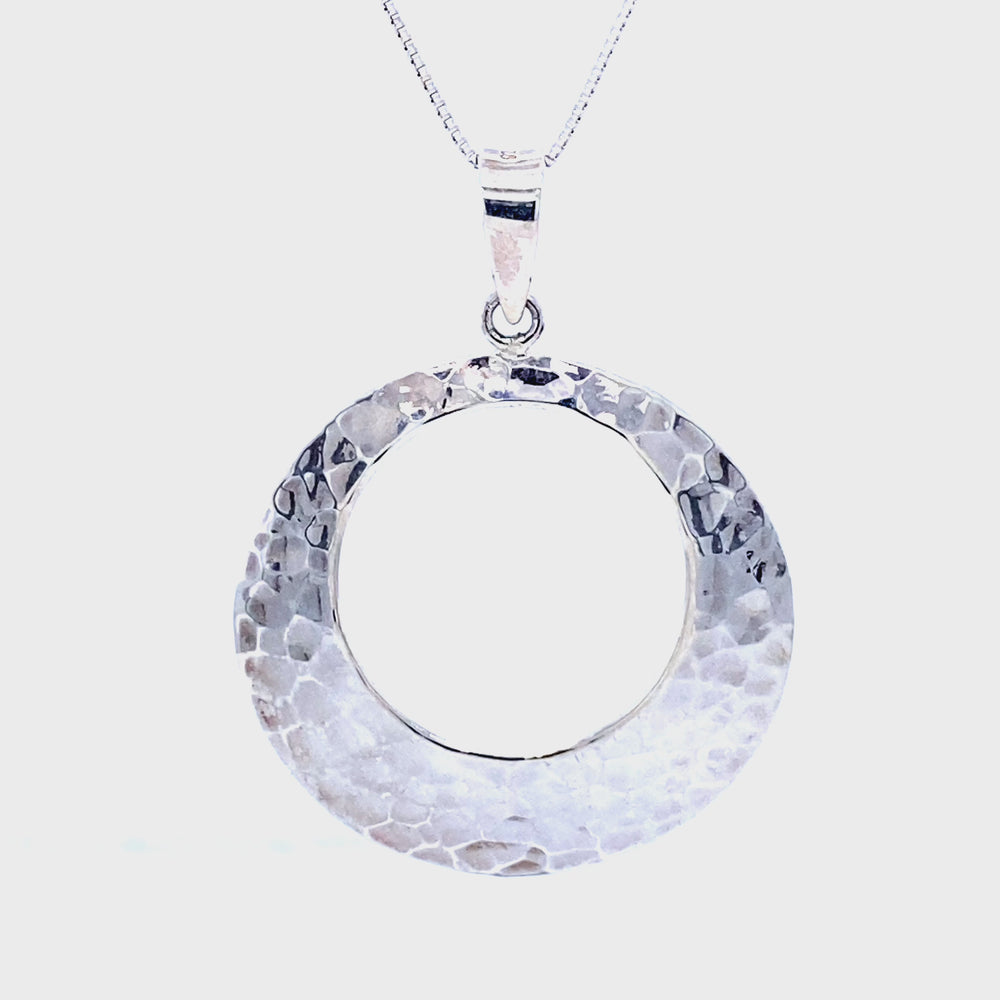 
                  
                    Load and play video in Gallery viewer, Hammered Round Pendant
                  
                