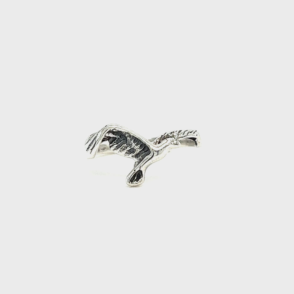 
                  
                    Load and play video in Gallery viewer, Dainty Flying Seagull Ring
                  
                