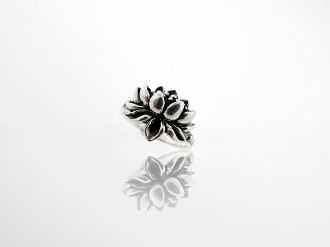 A sterling silver Lotus Flower Ring, embodying the beauty of nature.