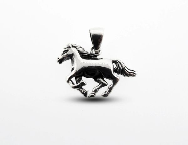 
                  
                    A Super Silver Galloping Horse Charm on a white background.
                  
                
