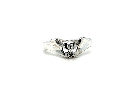A Simple Cat Face Ring with a cute cat design.