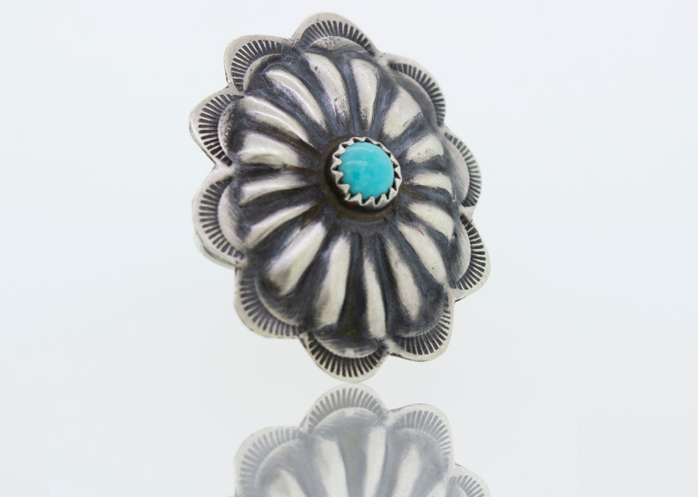 Native American Turquoise Flower Ring