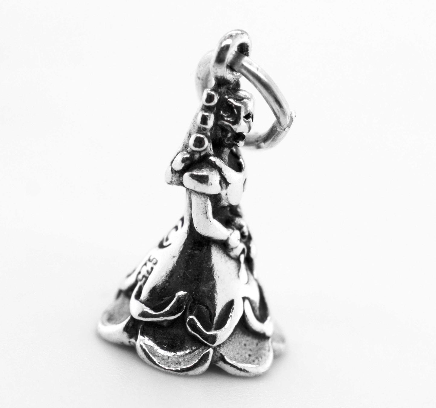 A haunting Super Silver Skeleton Bride Charm, perfect for the Halloween season.