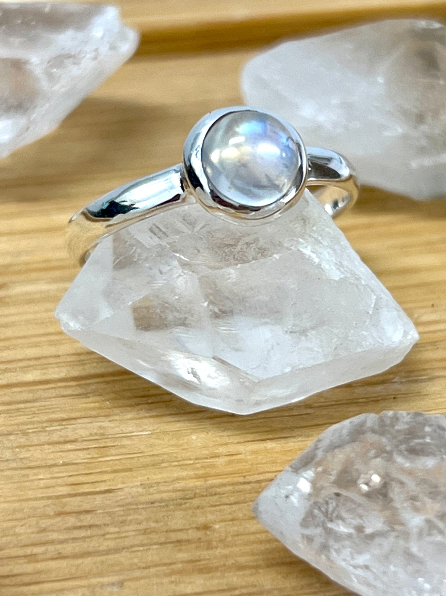 
                  
                    A Super Silver Simple Moonstone and Labradorite Stacking Ring, perfect for stone ring enthusiasts.
                  
                