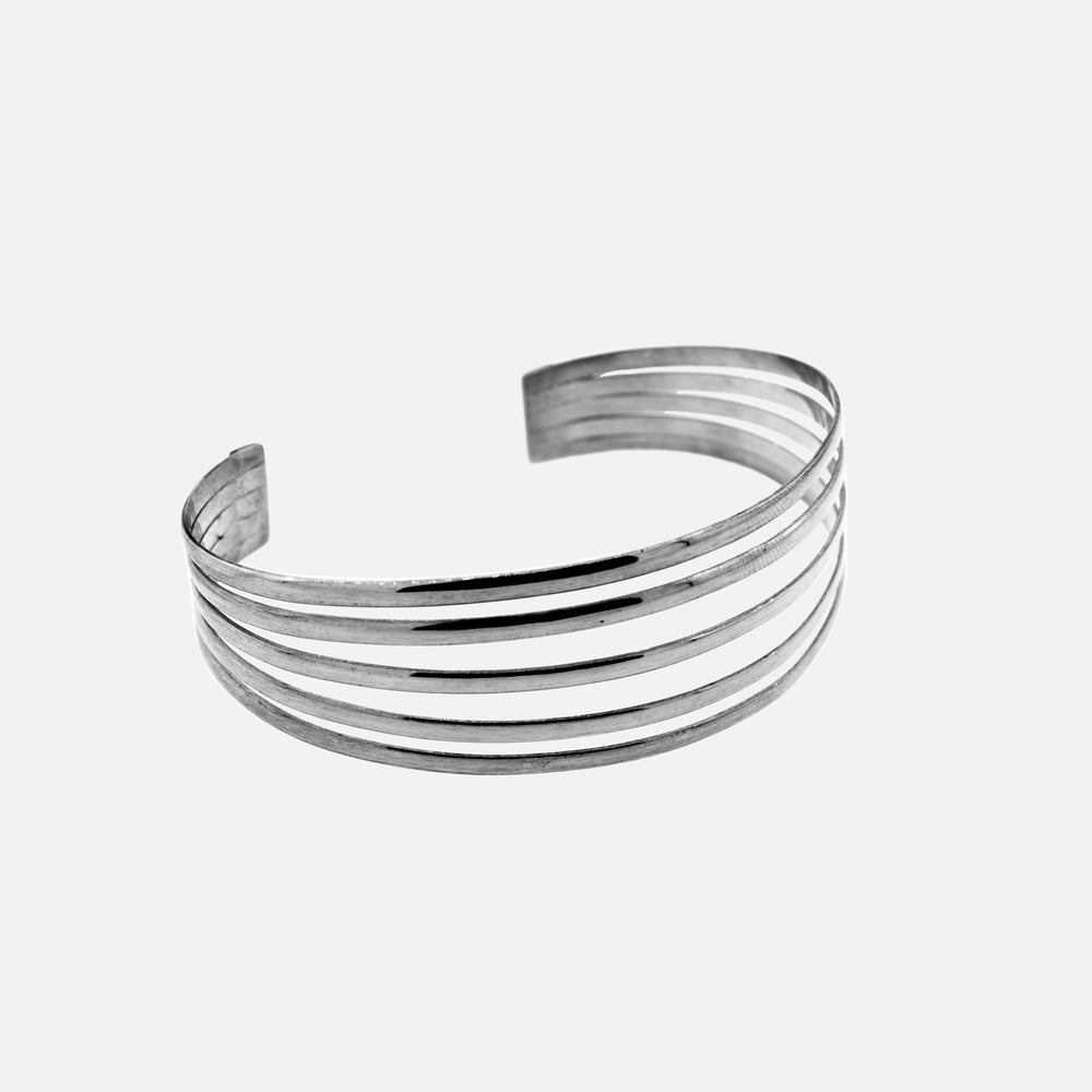 
                  
                    A modern chic Simple Cuff with Open Design by Super Silver on a white background.
                  
                