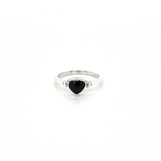 
                  
                    A minimalist Dainty Inlaid Heart Ring on a white background.
                  
                