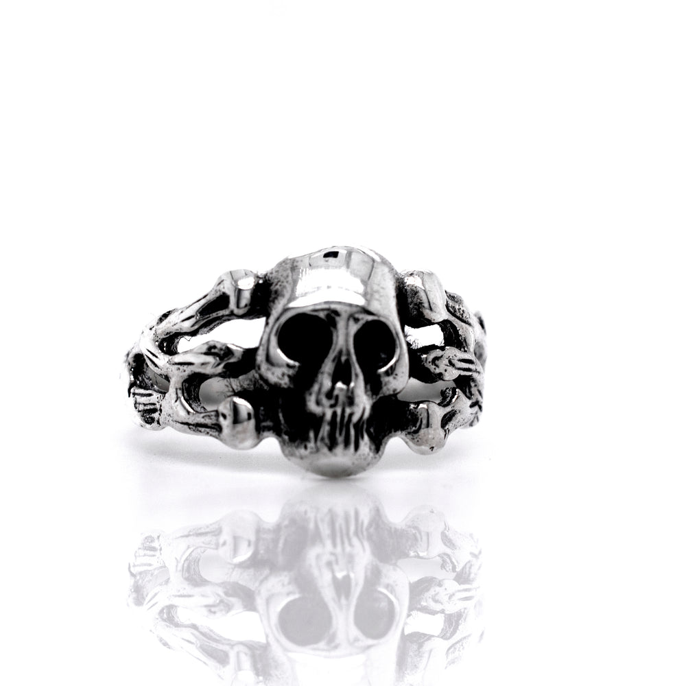 A Skull Ring on a white background.