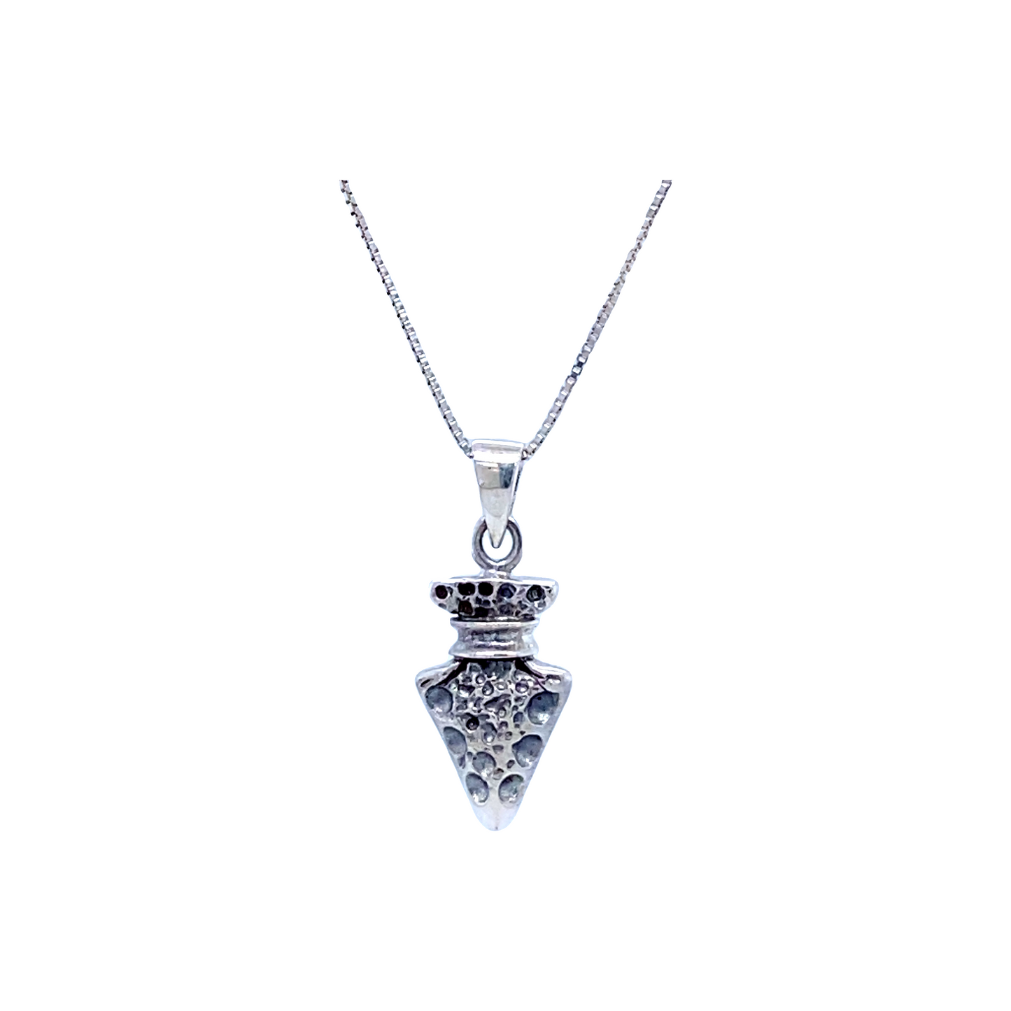 
                  
                    A Super Silver necklace with a Tiny Arrowhead Charm pendant.
                  
                