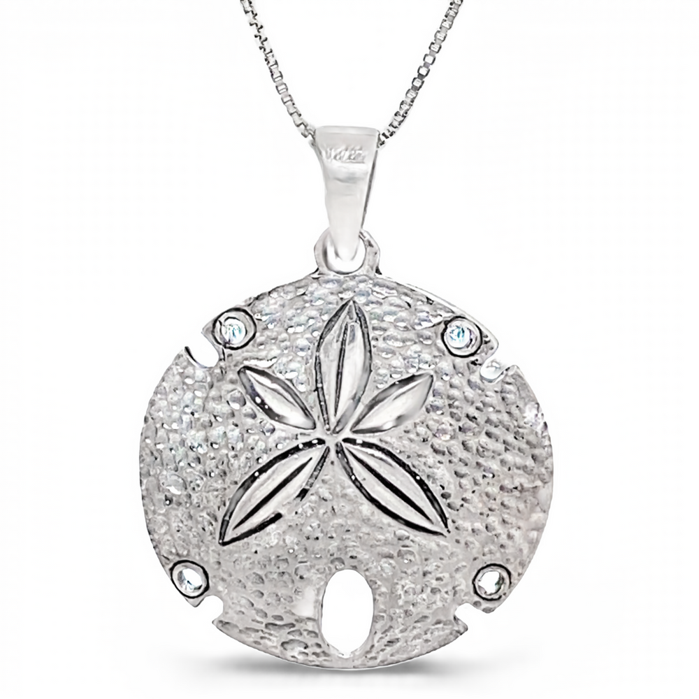 Sand Dollar Pendant With Textured Surface
