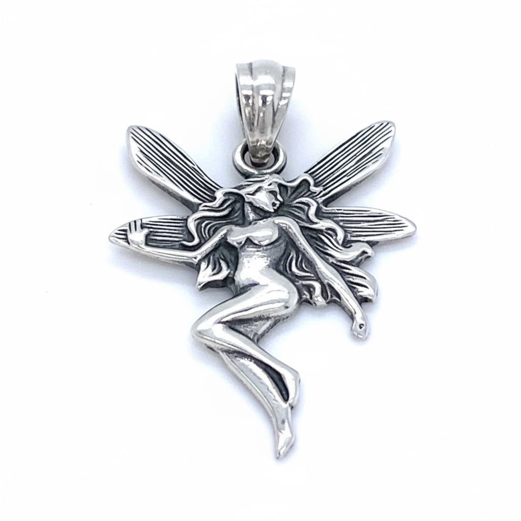 A mystical Dancing Fairy Pendant featuring a fairy.