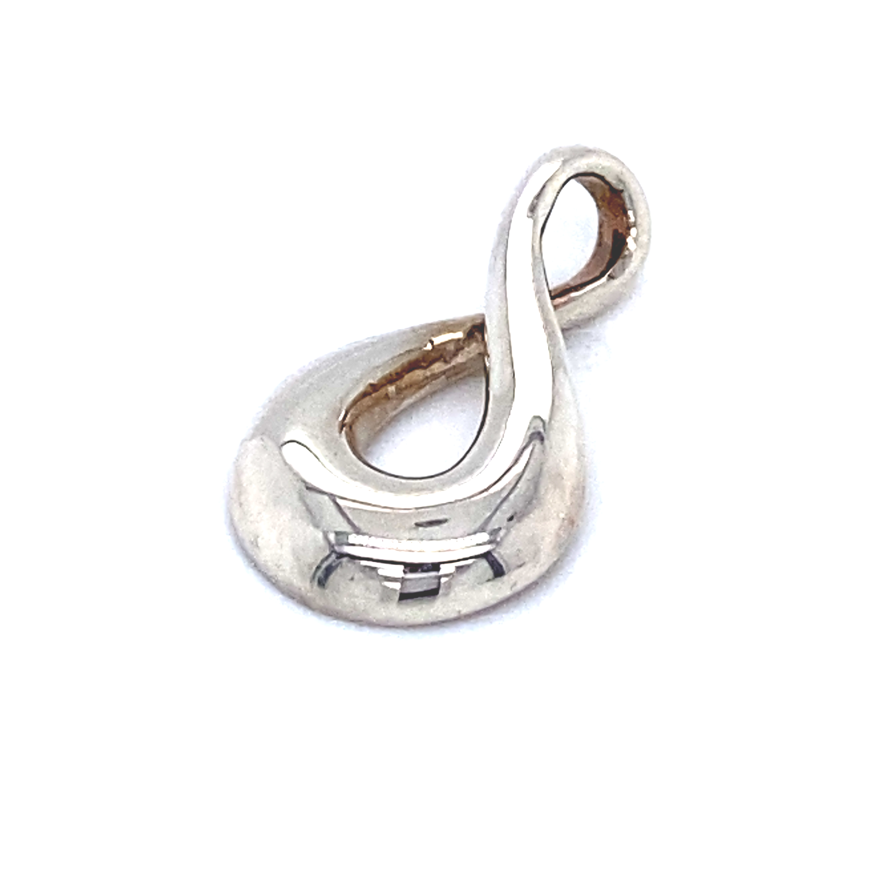 A Classic Loop Pendant with a curved shape.