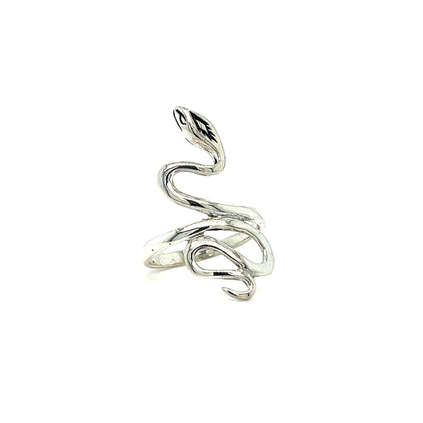 
                  
                    Embody charm and confidence with this exquisite Super Silver Coiled Snake Ring With Fine Finish, showcased against a pristine white background.
                  
                