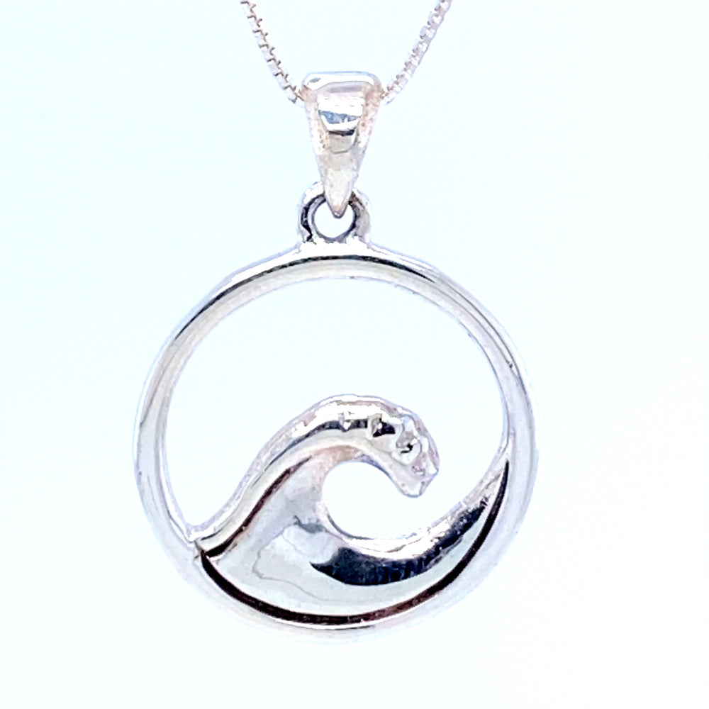 A Serene Wave Pendant for sea lovers by Super Silver.