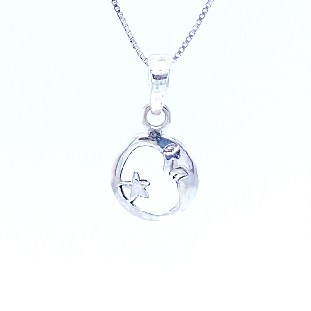 A Small Moon and Star Pendant from Super Silver with a sky-lover vibe.