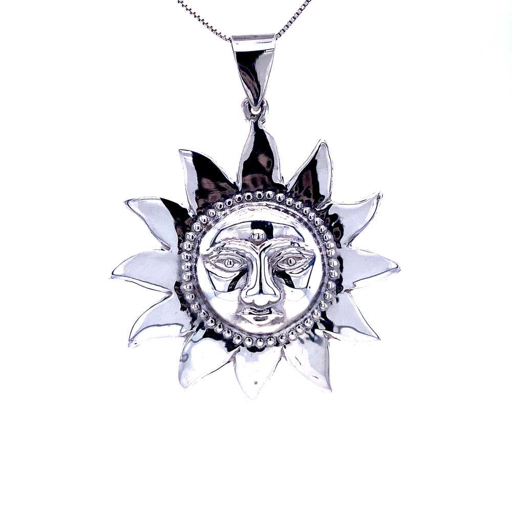 
                  
                    A Super Silver Sun God Pendant featuring the face of a Sun God.
                  
                