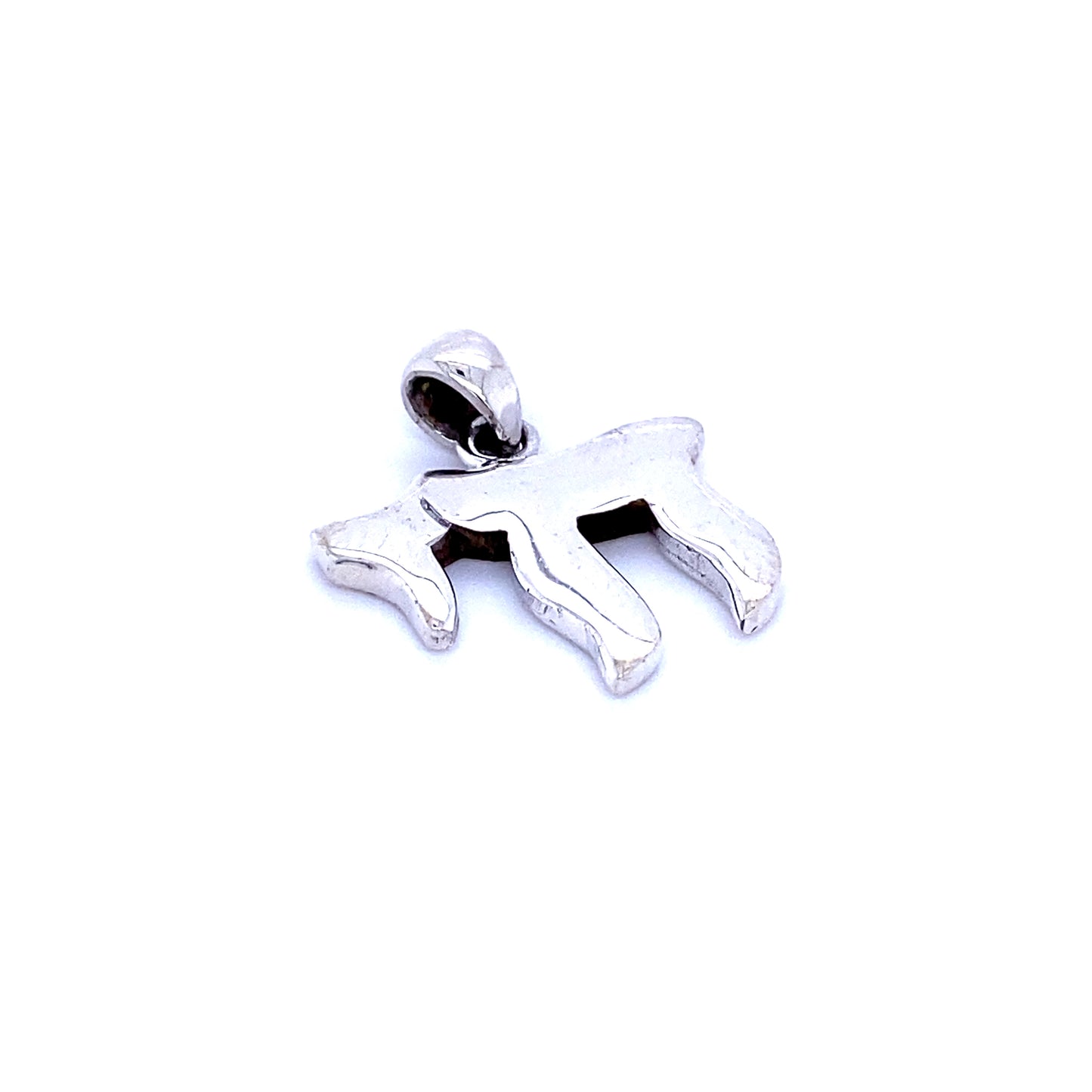 
                  
                    A Super Silver Simple Hebrew Chai Symbol Pendant.
                  
                