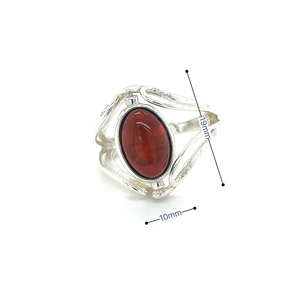 
                  
                    A statement ring with a Rotating Lemon and Cherry Amber Ring by Super Silver.
                  
                