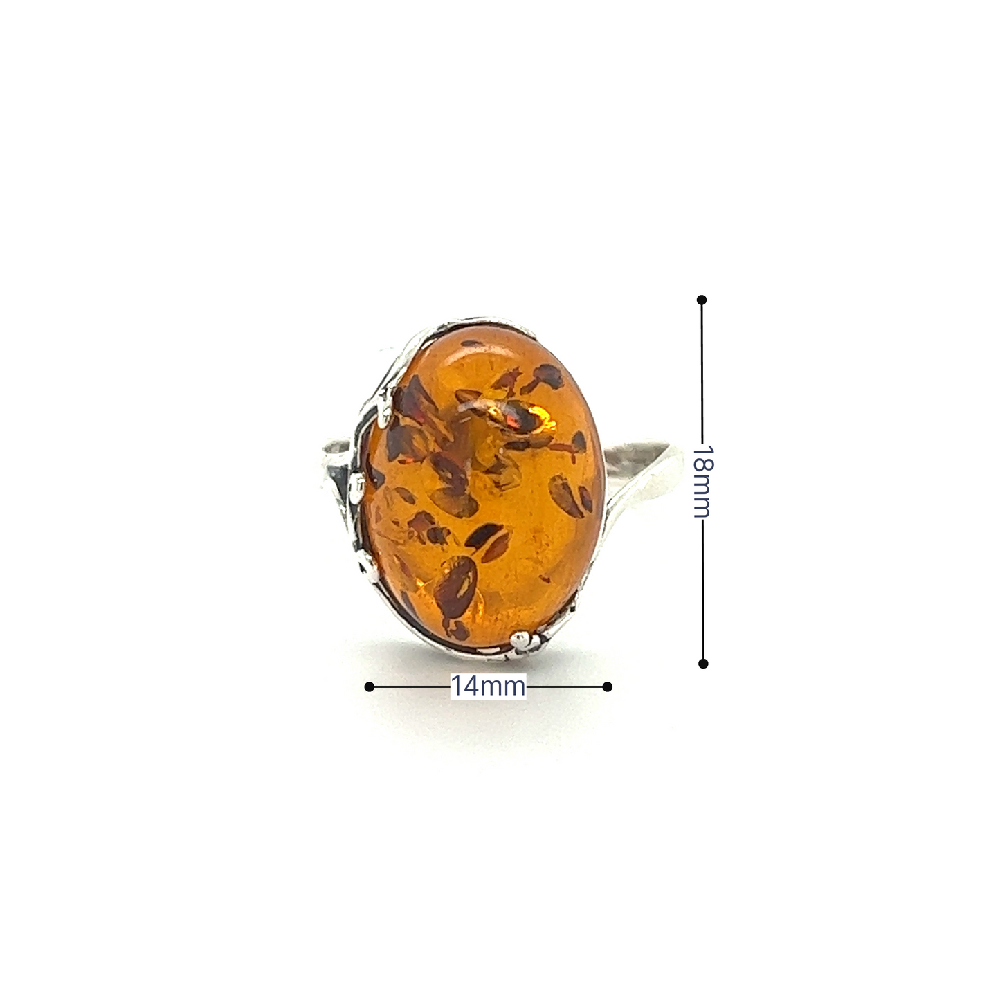 
                  
                    Stunning Victorian Styled Amber Ring with an earthy glow, crafted in sterling silver.
                  
                