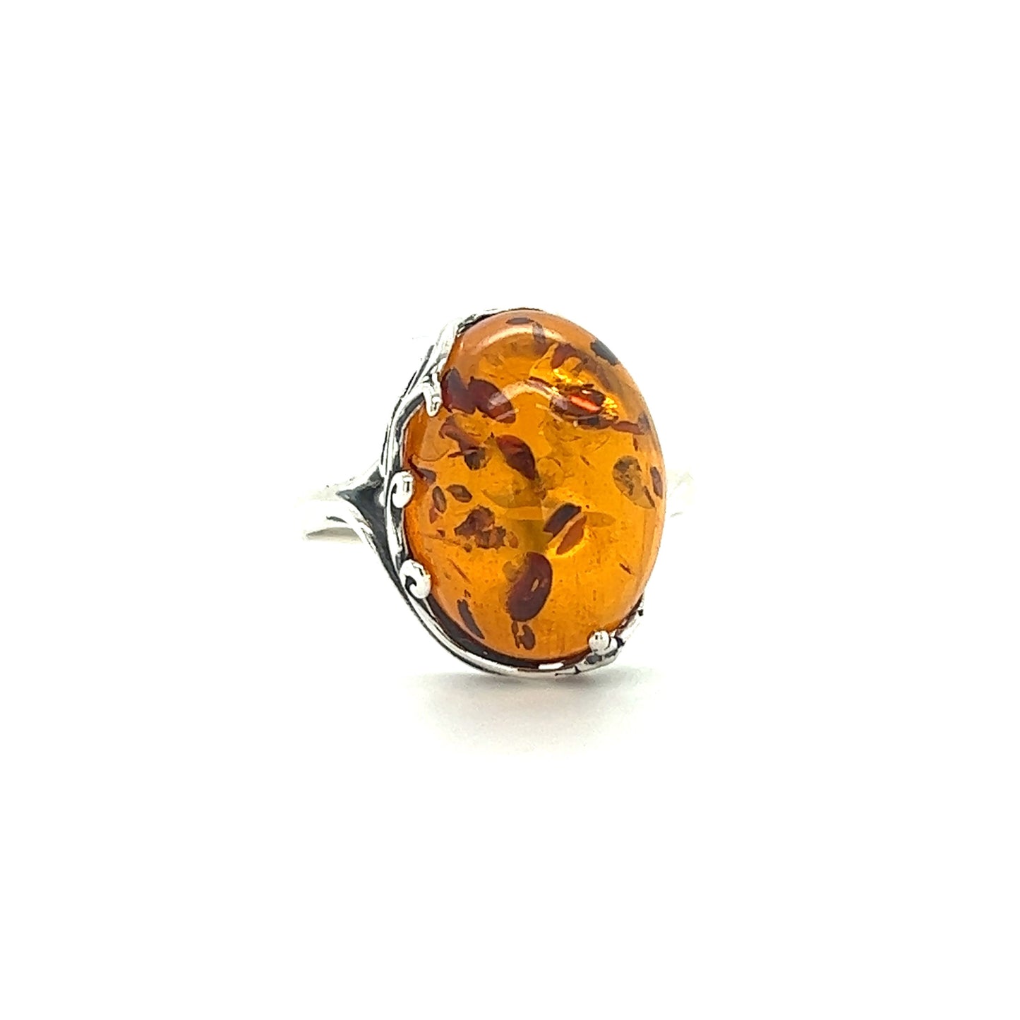 
                  
                    Stunning Victorian Styled Amber Ring by Super Silver with earthy stone.
                  
                