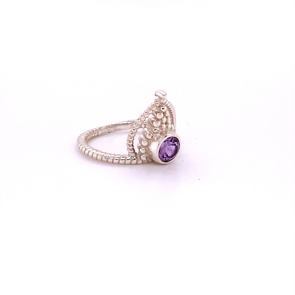 
                  
                    Indie boho Simple Tiara Ring with Natural Gemstones in sterling silver.
                  
                