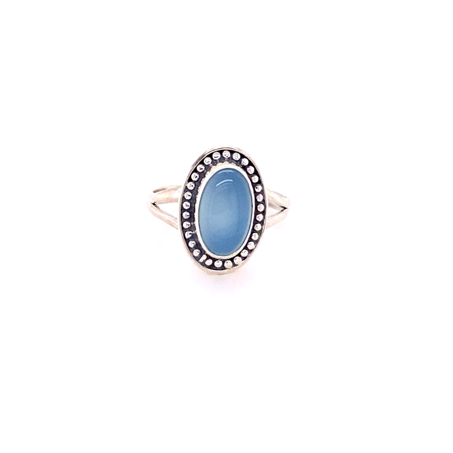 
                  
                    A Trendy Oval Ring with a blue stone and diamonds made of .925 Sterling Silver, by Super Silver.
                  
                