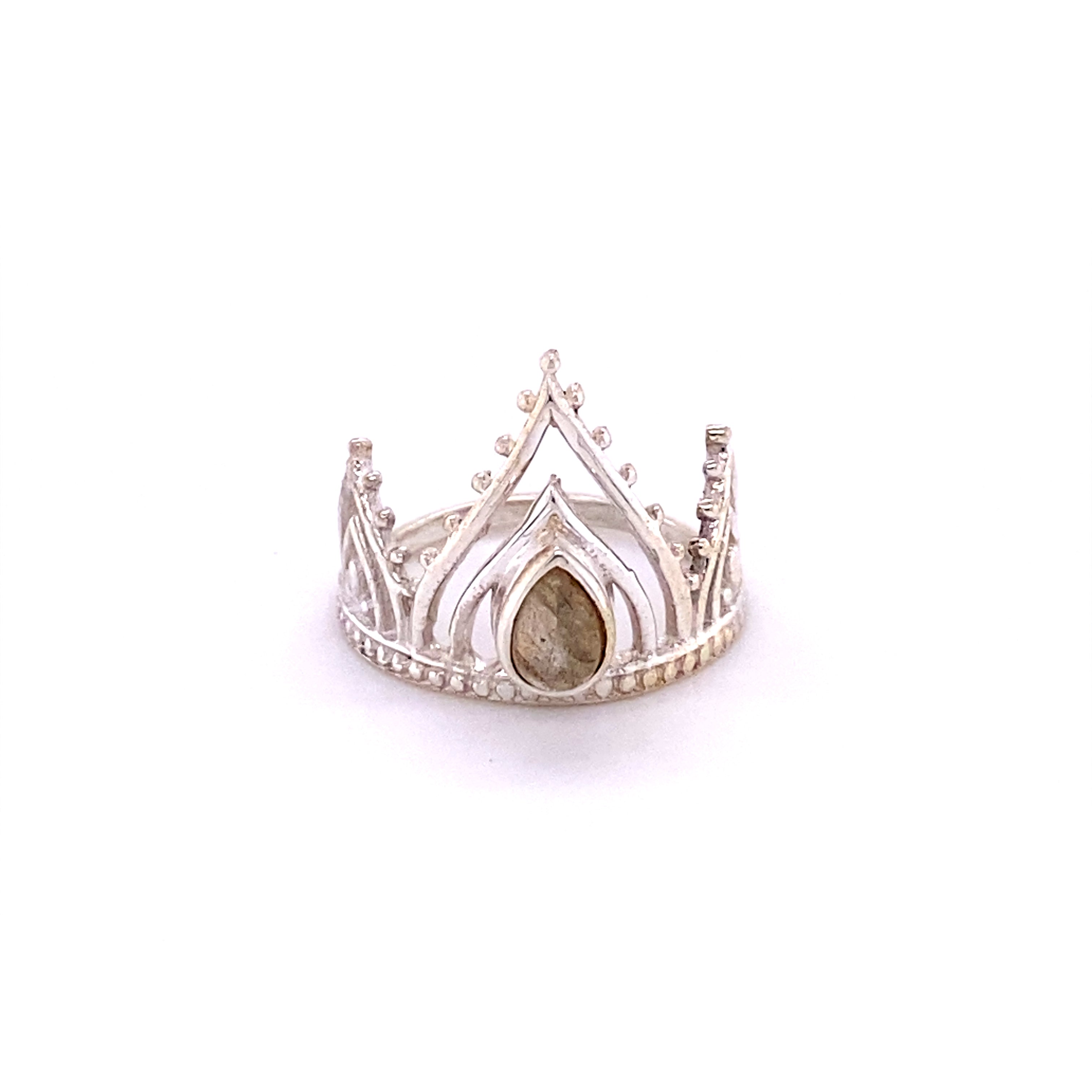 A Henna Crown Ring with Natural Gemstones.