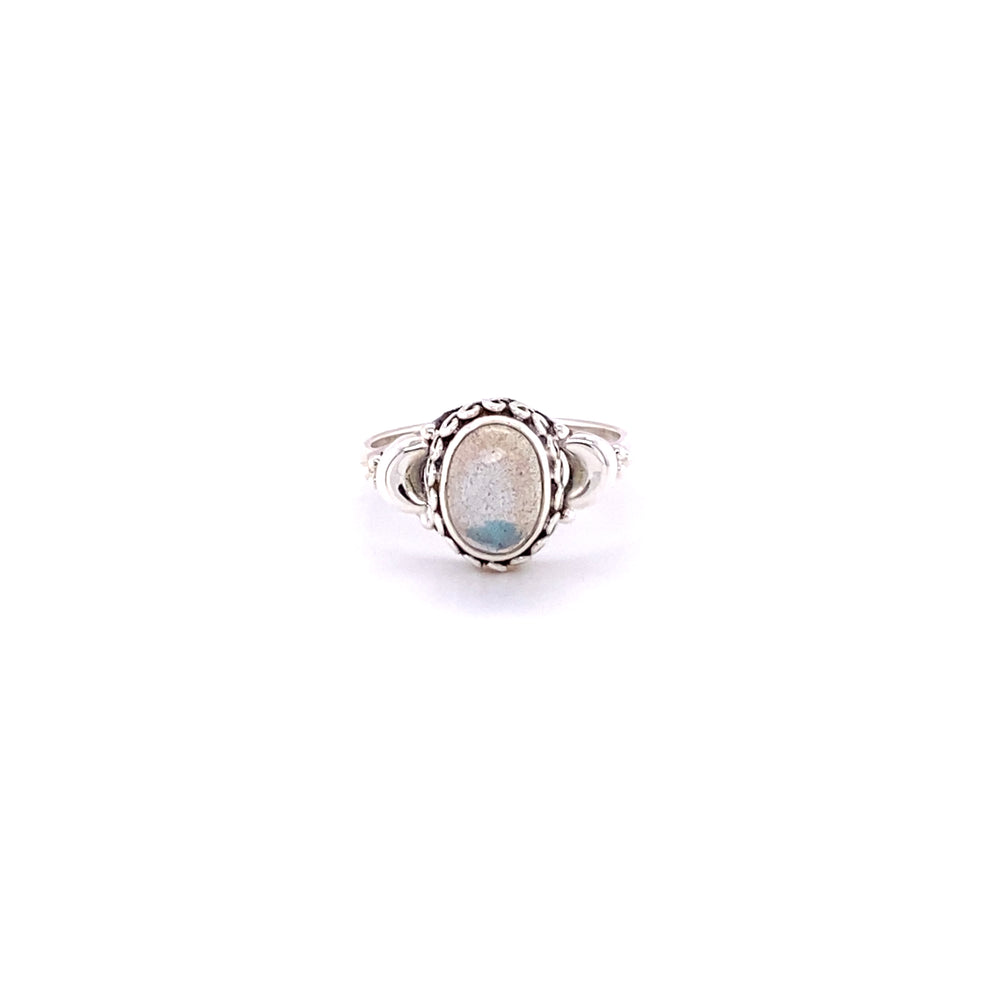 
                  
                    A Beautiful Oval Gemstone Ring with Small Moons.
                  
                
